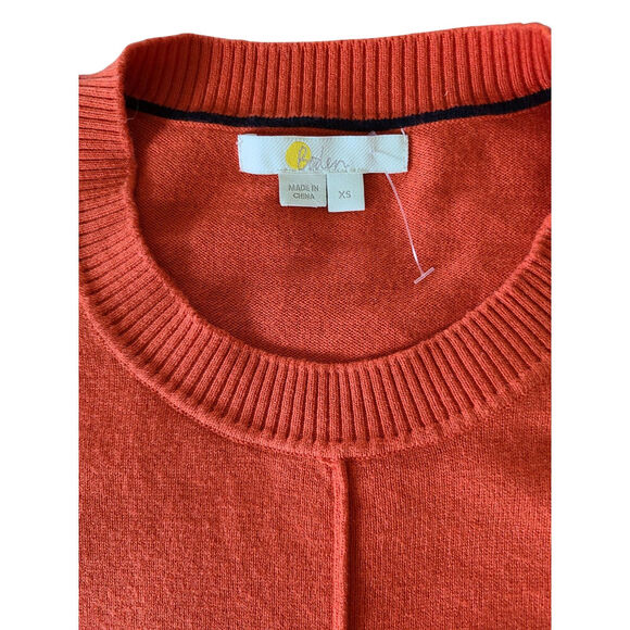 Boden Logan Pullover Crewneck Wool Sweater Orange Size XS - Picture 2 of 5